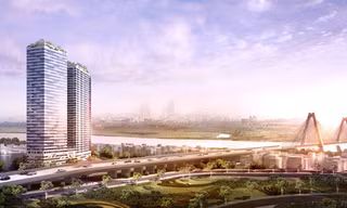Intracom Riverside gần cầu Nhật Tân , thuận tiện di chuyển với môi trường sống trong lành