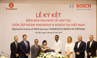 Vingroup và Bosch kí biên bản hợp tác sản xuất ô tô, xe máy điện 