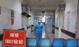 Khu vực cách ly các trường hợp nghi ngờ nhiễm virus corona tại Khoa Y học nhiệt đới, bệnh viện Đà Nẵng