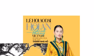 Mẫu của NTK Lan Hương, lấy cảm hứng từ Di sản Thế giới Thành nhà Hồ