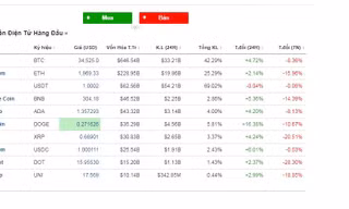 Nhiều đồng coin tăng trong ngày 25/6.