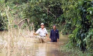  Đường dân sinh bị ngập sâu