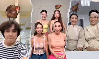 Hiệu ứng Chicken on head khiến dân mạng thích mê, ai "bắt trend" nhanh nhất?