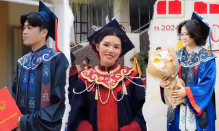 Gen Z nhận "bão" lời khen khi kết hợp tinh tế Việt phục với áo cử nhân