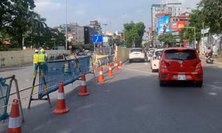 Tháo rào trên đường Kim Mã sau gần 3 năm thi công ga ngầm đường sắt Nhổn - ga Hà Nội