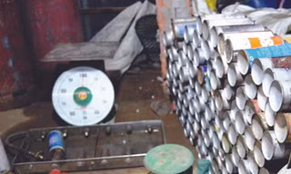 Hiện trường tại cơ sở sang chiết gas quy mô lớn