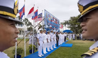 Buổi khai mạc hoạt động diễn tập hàng hải chung Mỹ - Asean. (Ảnh: Bangkok Post)