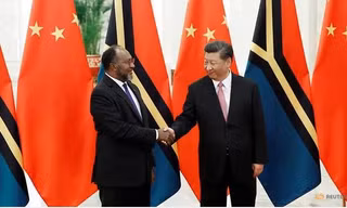 Chủ tịch Trung Quốc Tập Cận Bình tiếp Thủ tướng Vanuatu đến thăm Bắc Kinh. (Ảnh: Reuters)