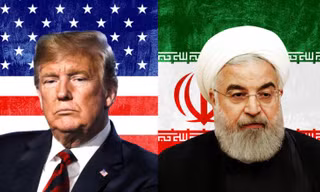 Tổng thống Mỹ Donald Trump và Tổng thống Iran Hassan Rouhani