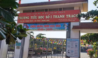 Trường TH Thanh Trạch - nơi xảy ra sự việc đáng tiếc
