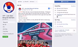 Nở rộ trang Fanpage giả mạo VFF.