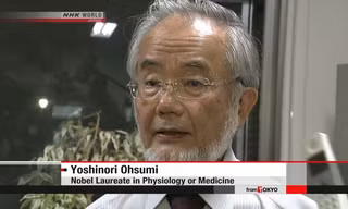 Giáo sư Ohsumi Yoshinori. Ảnh: NHK