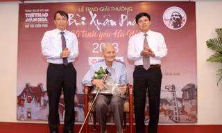 Nhà nghiên cứu Nguyễn Bá Đạm, bạn thân Bùi Xuân Phái nhận giải thưởng Bùi Xuân Phái 2018