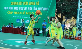 123 đội tham dự giải bóng rổ học sinh tiểu học Hà Nội 2020