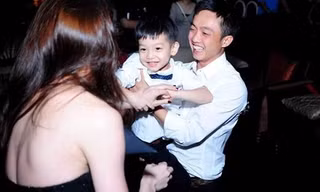 Subeo được ba Cường đô-la đưa đến buổi ra mắt album mới của mẹ Hà Hồ.