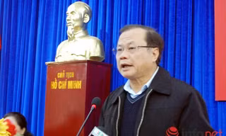 Ông Phạm Quang Nghị, người chỉ đạo Thành ủy Hà Nội tiếp xúc cử tri quận Hai Bà Trưng. (Ảnh: Xuân Tùng)