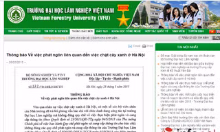 Thông báo 'chấn chỉnh phát ngôn về việc chặt cây xanh': Lỗi soạn thảo!
