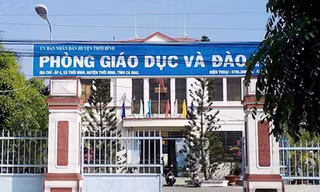 Phòng Giáo dục và Đào tạo huyện Thới Bình - nơi chi sai tiền chế độ cho giáo viên hàng tỷ đồng. Ảnh:Phúc Hưng.