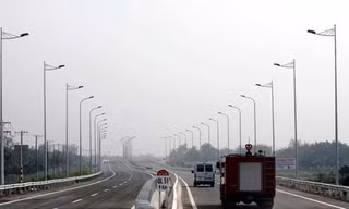Đoạn tuyến cao tốc Long Thành được đưa vào khai thác. (Ảnh: TTXVN)