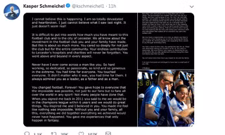 Kasper Schmeichel viết tâm thư tri ân chủ tịch Leicester City