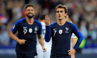 Antoine Griezmann lập cú đúp vào lưới tuyển Đức