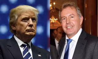 Đại sứ Kim Darroch (phải) và Tổng thống Mỹ Donald Trump. Ảnh: Huffington Post 