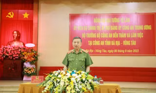 Bộ trưởng Tô Lâm thăm và làm việc tại Công an tỉnh Bà Rịa - Vũng Tàu