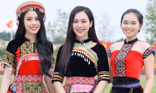 Á hậu Thùy Linh, Ngọc Hằng khoe sắc với trang phục thổ cẩm Tây Bắc 