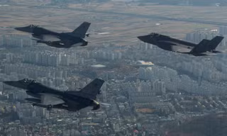 Máy bay F-35A tham gia diễn tập quân sự gần căn cứ không quân Kunsan, Hàn Quốc