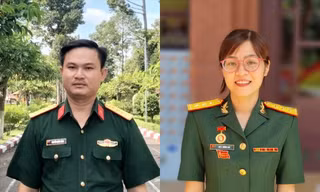 Đại úy Nguyễn Quốc Đẳng, Chính trị viên phó, Bí thư Liên chi đoàn Tiểu đoàn 3 (Trung đoàn 1, Sư đoàn 9, Quân đoàn 4) và Thượng úy Bùi Thị Hương Lan (Phó Bí thư Đoàn cơ sở Viện Tim mạch, Bệnh viện T.Ư Quân đội 108) 