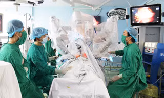 Hệ thống robot y tế tại Bệnh viện Bình Dân TPHCM. Ảnh: Vân Sơn