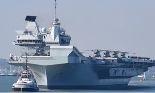 Tàu sân bay HMS Queen Elizabeth tại căn cứ hải quân ở Portsmouth, Anh, vào tháng 9/2020. Ảnh: UK Navy 