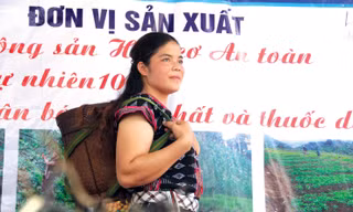 Koor Thị Nghệ, cô gái Cơ Tu mạnh dạn tìm đường đưa nông sản vùng cao xuống phố để cả làng cùng khởi nghiệp. Ảnh: Thanh Trần 