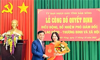 Bà Hương nhận chức vụ Phó giám đốc Sở Lao động, Thương binh và Xã hội tỉnh Đắk Nông 