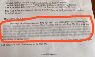 Cười "ná thở" trước đoạn hội thoại "teen-code" trong đề Văn của học sinh Gia Lai