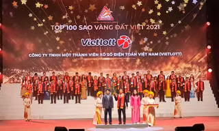 Vietlott đạt giải thưởng top 100 sao vàng đất Việt