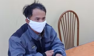 Đối tượng tại Cơ quan Cảnh sát điều tra.