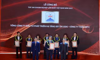 Udic được xếp hạng top 500 doanh nghiệp lớn nhất Việt Nam năm 2021 