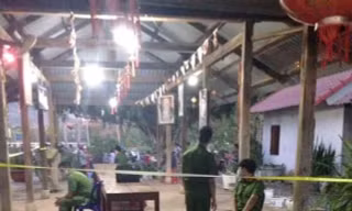 Công an Bình Thuận đang tiến hành khám nghiệm hiện trường