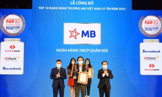 MB nằm trong Top 4 ngân hàng uy tín năm 2021