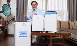 NSND Trọng Trinh tận hưởng 'mùa nồm' nhờ máy hút ẩm Kosmen