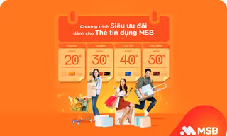 Cùng MSB chi tiêu thông minh và siêu tiết kiệm với ‘Hôm nay thứ mấy, hoàn tiền ngần ấy’