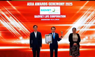 Bảo Việt Nhân thọ được vinh danh top 10 doanh nghiệp tiêu biểu châu Á 2025 