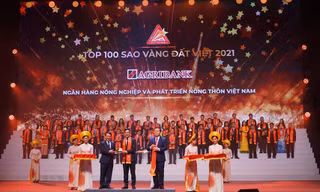 Agribank vinh dự đạt giải thưởng Sao Vàng đất Việt năm 2021