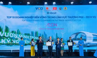 AEON 2 năm liền vào top 3 doanh nghiệp bền vững ngành thương mại - dịch vụ