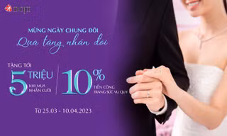 Mừng ngày chung đôi – Quà tặng nhân đôi cùng trang sức cưới DOJI