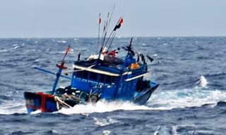 Tàu cá ngư dân chìm trên biển, 4 ngư dân được cứu sống an toàn. Ảnh minh họa