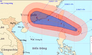 Siêu bão Usagi đang tiến vào Biển Đông