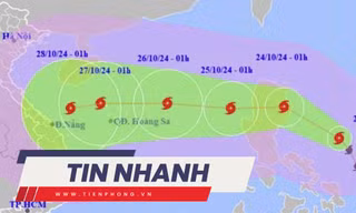 TIN NHANH: Bão Trami giật cấp 15 đang hướng vào Việt Nam; Xôn xao clip nam sinh bị ép ăn đất