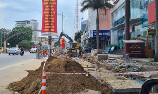 Gấp rút hoàn thành các công trình chống ngập ở TP Vinh
